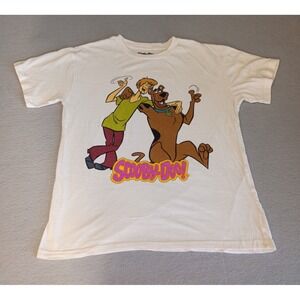 Vintage Scooby-Doo Shirt Men's Size Large White Retro‎